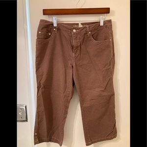 Limited Too Capris With Rhinestones. Brown. Size 18R. Jeans. Short Pants. Summer